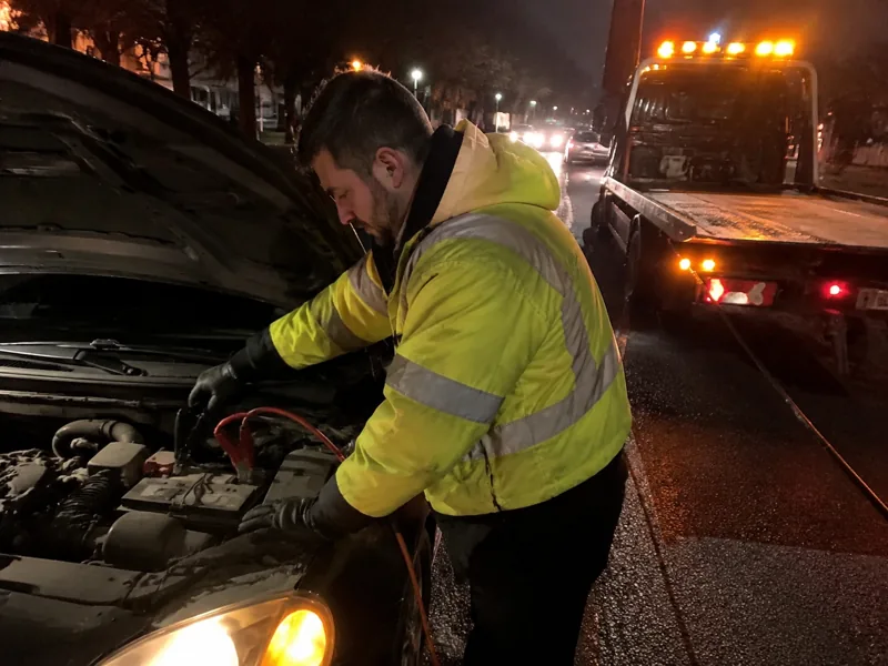 Roadside assistance jump start in Newark NJ